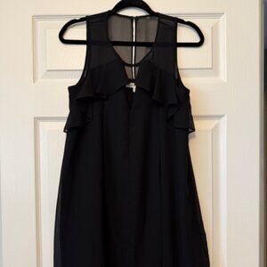 Pre-loved BCBGeneration Black Mini Dress with Front Ruffle Black Size XS
